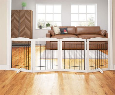 freestanding extra wide pet gate|pawland wooden freestanding foldable pet gate.